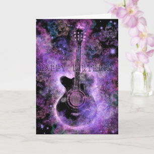 Happy Birthday Romantic Guitar Music Kaart