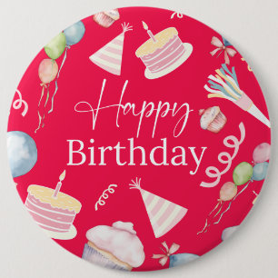 Happy Birthday Ronde Button 6,0 Cm