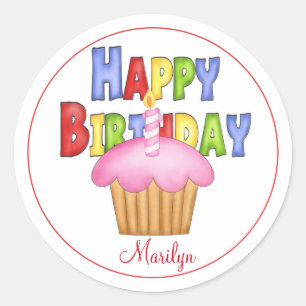 Happy Birthday Ronde Sticker