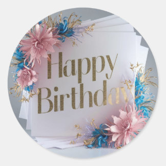 Happy Birthday Ronde Sticker
