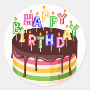 Happy Birthday Ronde Sticker