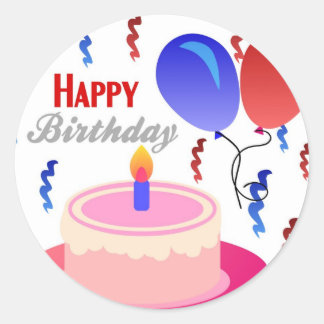 Happy Birthday Ronde Sticker