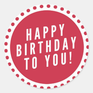 Happy Birthday Ronde Sticker