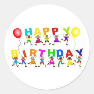 Happy Birthday Ronde Sticker