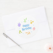 Happy Birthday Ronde Sticker (Envelop)