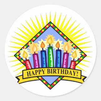 Happy Birthday Ronde Sticker