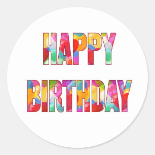 Happy Birthday Ronde Sticker