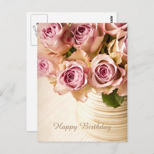 Happy Birthday Roos Briefkaart (Voorkant / Achterkant)