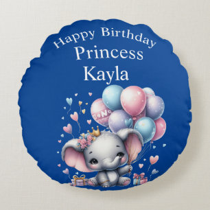 Happy Birthday Round Pillow Rond Kussen