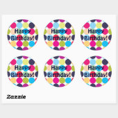 Happy Birthday - Round Sticker (Vel)