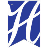 HAPPY BIRTHDAY Royal Blue en White Vlaggetjes (Tweede vlag)