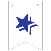 HAPPY BIRTHDAY Royal Blue en White Vlaggetjes (Eerste vlag)