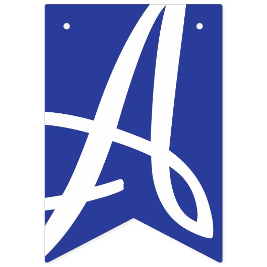 HAPPY BIRTHDAY Royal Blue en White Vlaggetjes (Derde vlag)