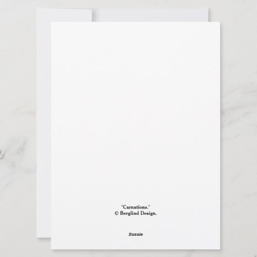 Happy birthday roze anjer bloemenboho feestdagenkaart (Achterkant)