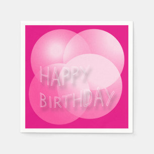 Happy Birthday roze belletjes kiezen achtergrond Servetten