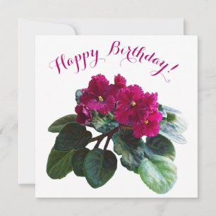 Happy Birthday roze bloemetjes stijlvol bloemen Feestdagenkaart