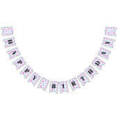 Happy Birthday Roze en Blue Party Petten Vlaggetjes (Alle)