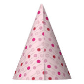 Happy Birthday Roze Frosted Cake Poppen Feesthoedjes (Achterkant)