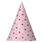 Happy Birthday Roze Frosted Cake Poppen Feesthoedjes (Links)