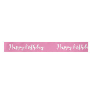 "Happy Birthday" roze kleur Lint