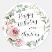 Happy Birthday Rozen Sticker (Voorkant)