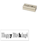 Happy Birthday Rubberstempel (Gestempeld)