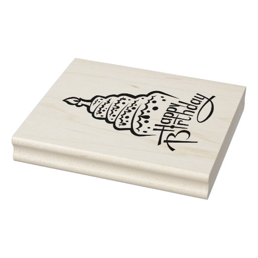 Happy Birthday Rubberstempel (Stempel)