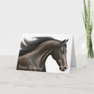 Happy Birthday Running Horse Kaart