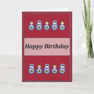 Happy Birthday Russische Doll Card Kaart