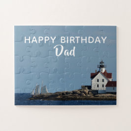 Happy Birthday Sailboat Lighthouse Legpuzzel