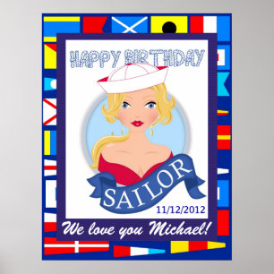 Happy Birthday Sailor Poster - SRF
