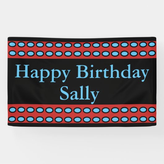 "Happy Birthday Sally Custom Spandoek (Horizontaal)