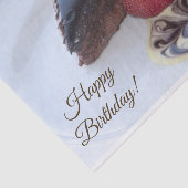 Happy Birthday Sandy Chocolade Cake Tissuepapier (Detail)