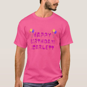 Happy Birthday Scarlett Funny Girl's T-shirt