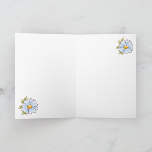 Happy Birthday Schattige Bee met Balloon Blauw Gro Kaart (Binnen)