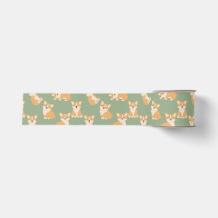 Happy Birthday Schattige Corgi Pattern voor Honden Grosgrain Lint