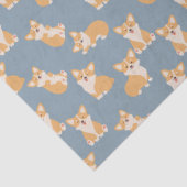Happy Birthday Schattige Corgi Pattern voor Honden Tissuepapier (Detail)