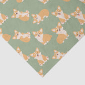 Happy Birthday Schattige Corgi Pattern voor Honden Tissuepapier (Detail)