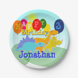 Happy Birthday Schattigee Cartoon Dinosaurussen Ba Papieren Bordje