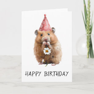 Happy Birthday Schattigee Hamster Kaart