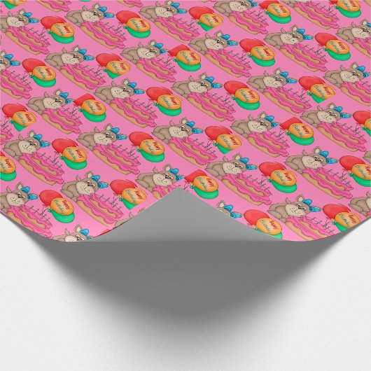 Happy Birthday Schattigee puppy met ballonnen en t Cadeaupapier