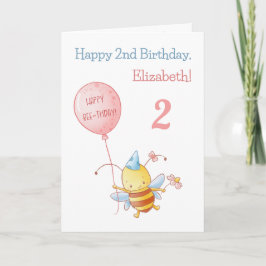 Happy Birthday Schattigee Vliegende Bijen met Ball Kaart