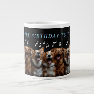 Happy Birthday Schattigee zanghonden Extra Grote Beker