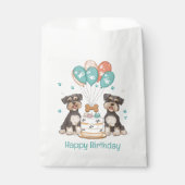 Happy Birthday Schnauzer Dogs Bedankzakje (Voorkant)