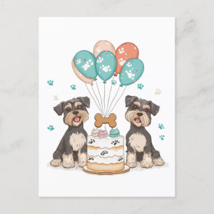 Happy Birthday Schnauzer Dogs Briefkaart