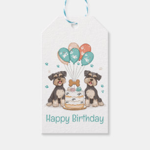 Happy Birthday Schnauzer Dogs Cadeaulabel