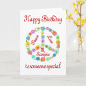 Happy Birthday Schorpioen Kaart (Gele Bloem)
