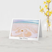 Happy Birthday Seashell Beach Kaart (Gele Bloem)