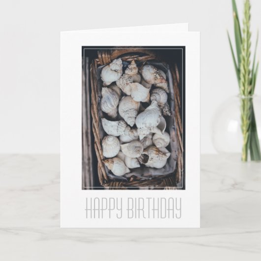 HAPPY BIRTHDAY "SEASHELLS"-KAART KAART (Voorkant)