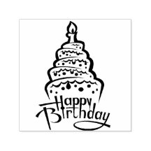 Happy Birthday Self Inking Rubber Stamp